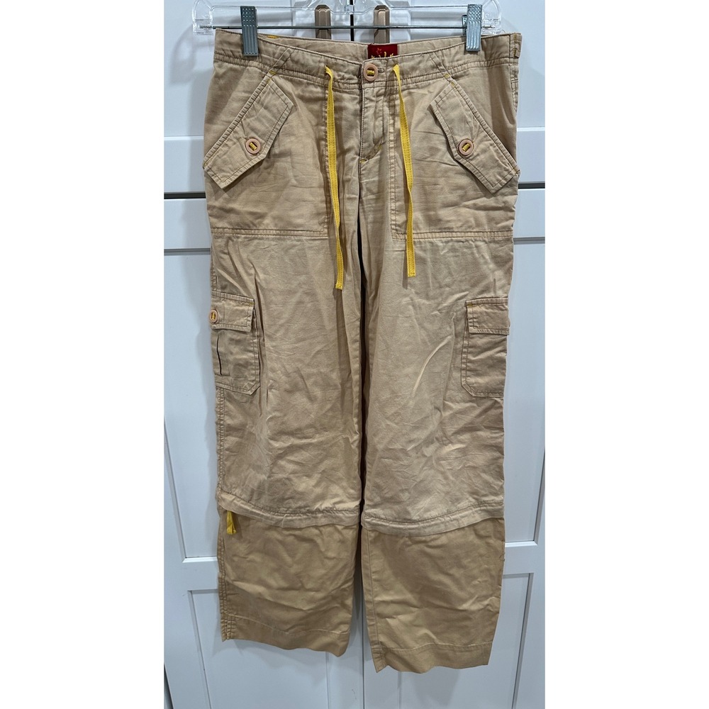 Vtg Tilt Cargo Convertible Pants‎ Zip Off Khaki Size 0 Womens 90's